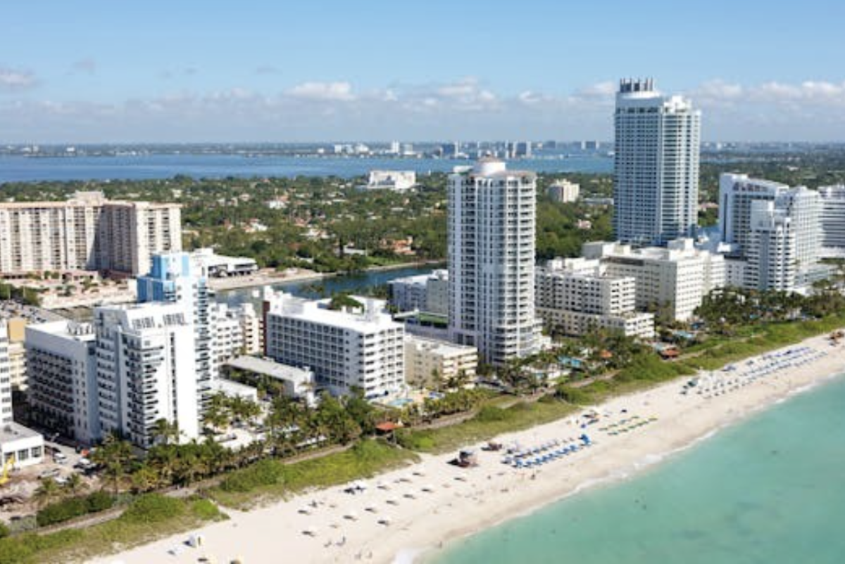 Miami Beach skyline and shoreline